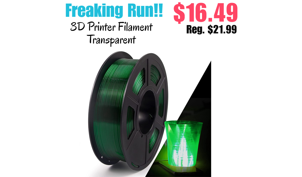 3D Printer Filament Transparent Only $16.49 Shipped on Amazon (Regularly $21.99)