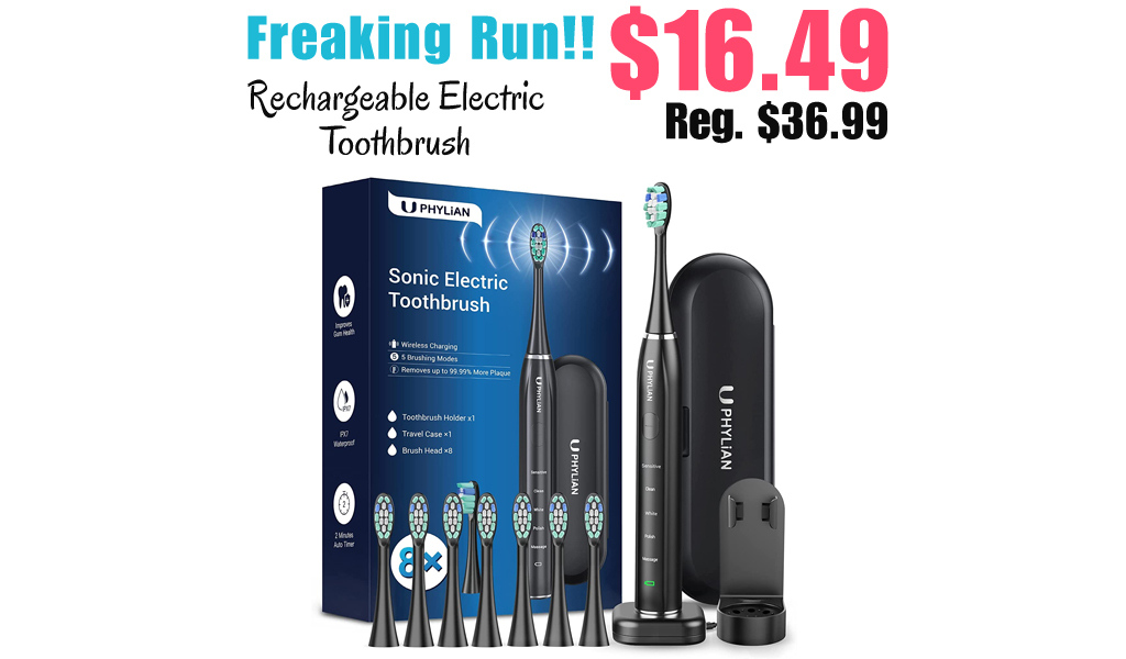 Rechargeable Electric Toothbrush Only $16.49 Shipped on Amazon (Regularly $36.99)