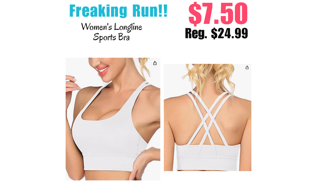 Women's Longline Sports Bra Only $7.50 Shipped on Amazon (Regularly $24.99)