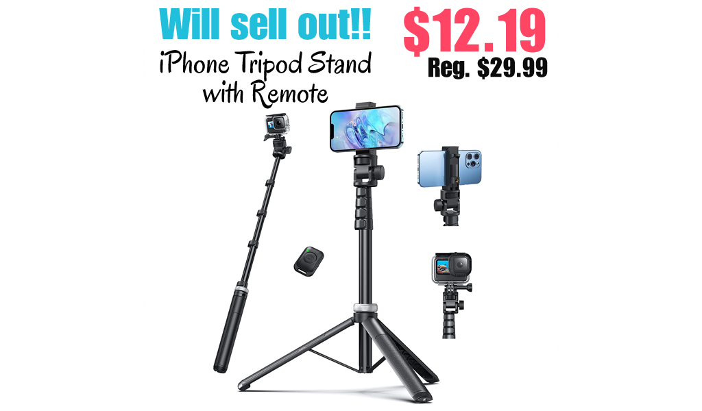 iPhone Tripod Stand with Remote Only $12.19 Shipped on Amazon (Regularly $29.99)