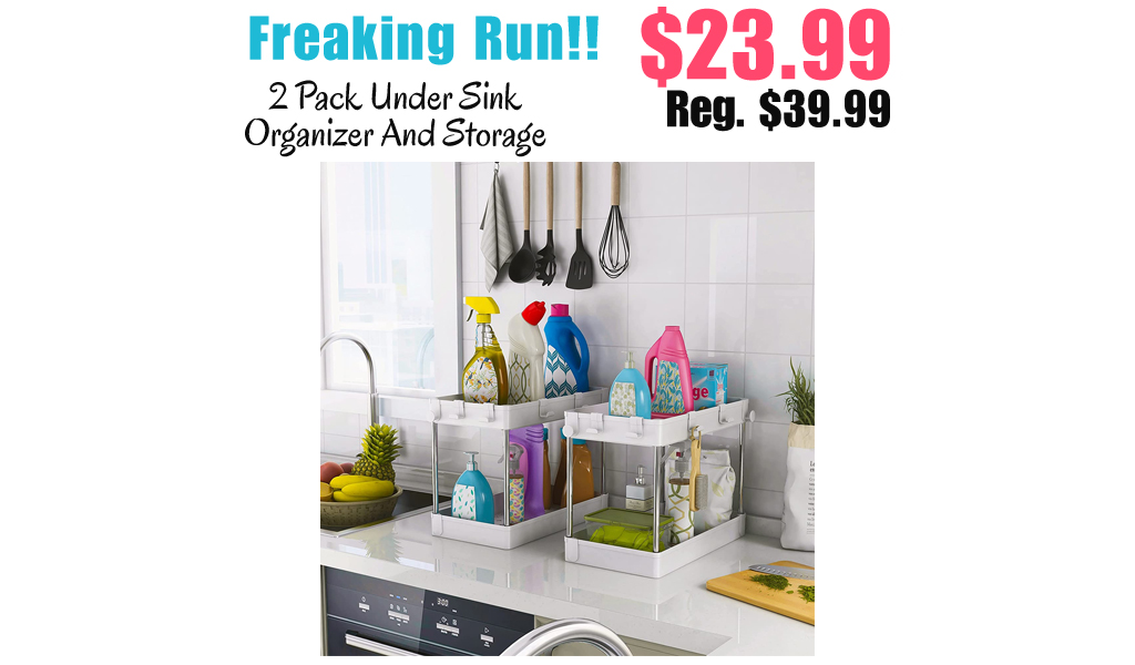 2 Pack Under Sink Organizer And Storage Only $23.99 Shipped on Amazon (Regularly $39.99)