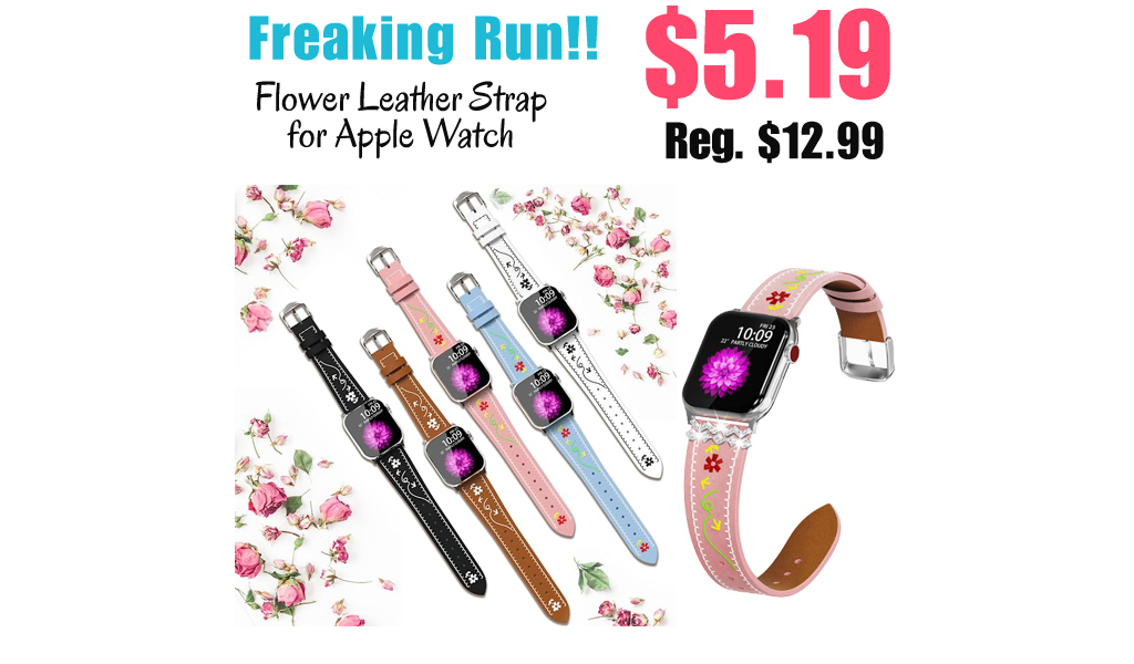 Flower Leather Strap for Apple Watch Only $5.19 Shipped on Amazon (Regularly $12.99)
