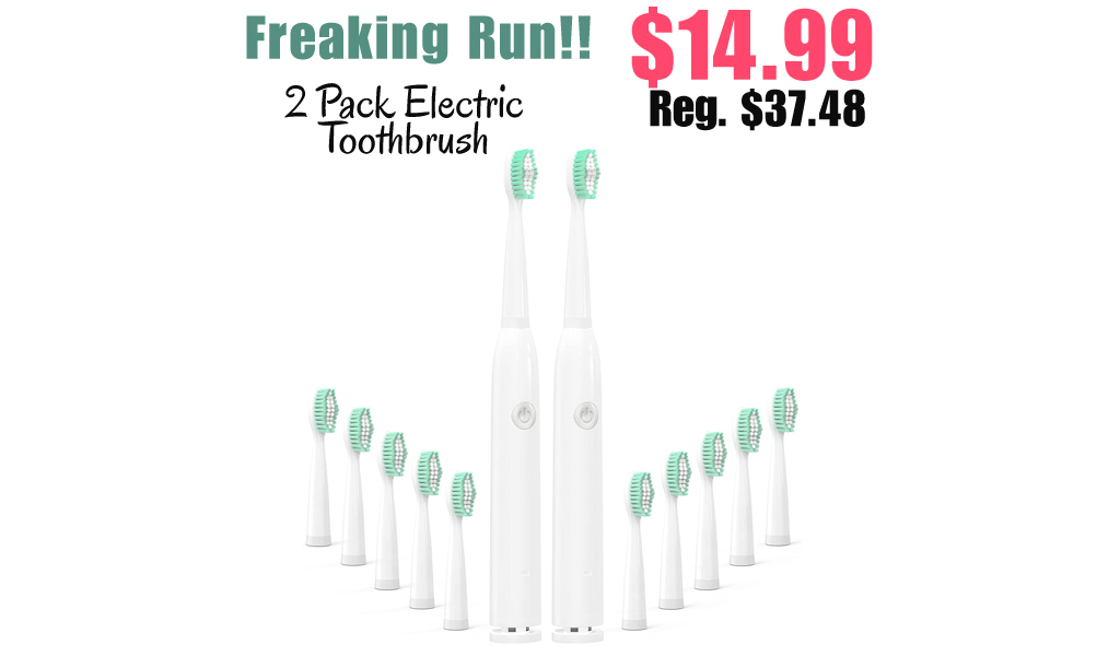 2 Pack Electric Toothbrush Only $14.99 Shipped on Amazon (Regularly $37.48)