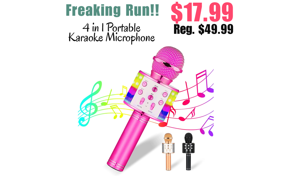4 in 1 Portable Karaoke Microphone Only $17.99 Shipped on Amazon (Regularly $49.99)