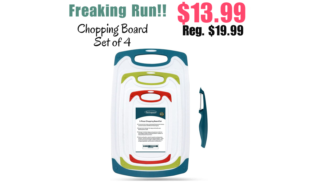Chopping Board Set of 4 Only $13.99 Shipped on Amazon (Regularly $19.99)