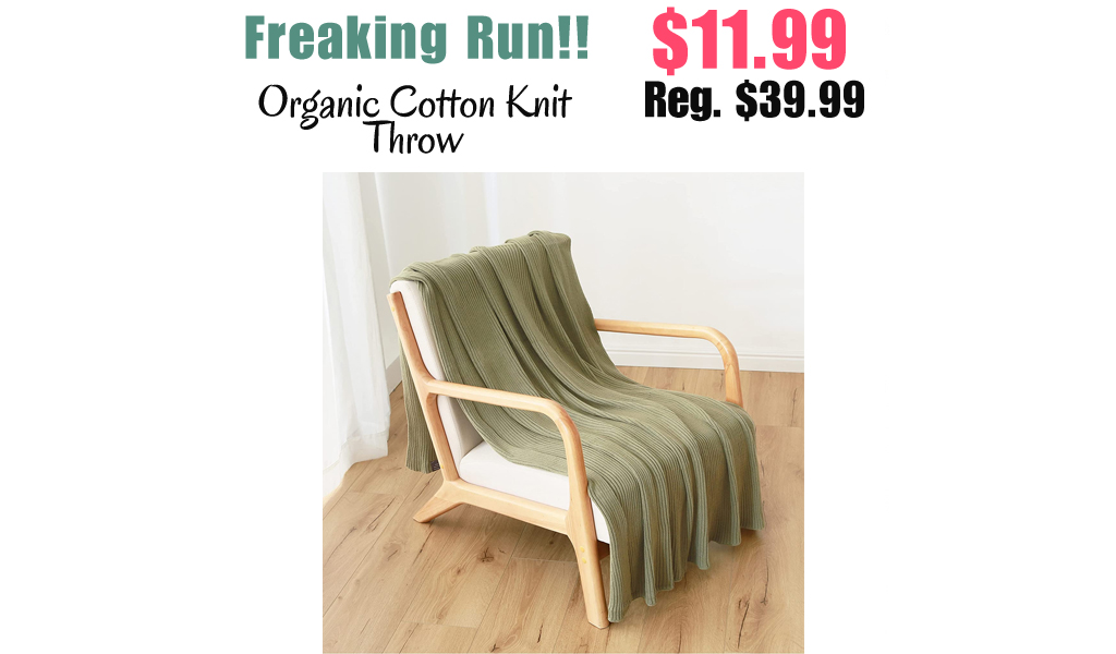 Organic Cotton Knit Throw Only $11.99 Shipped on Amazon (Regularly $39.99)