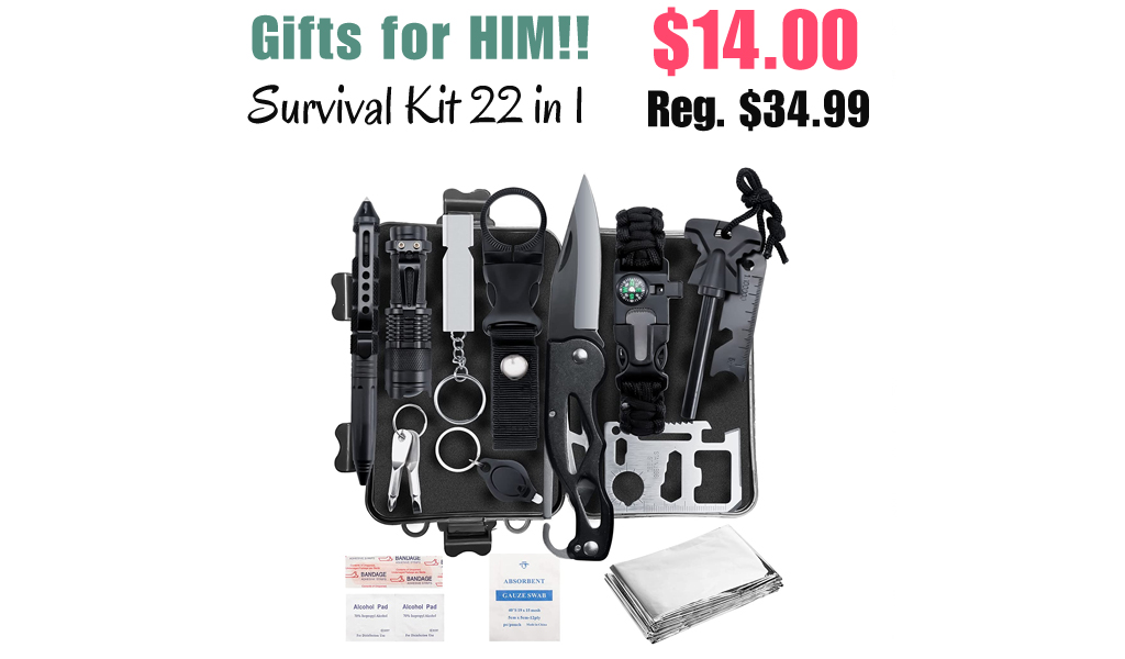 Survival Kit 22 in 1 Only $14.00 Shipped on Amazon (Regularly $34.99)