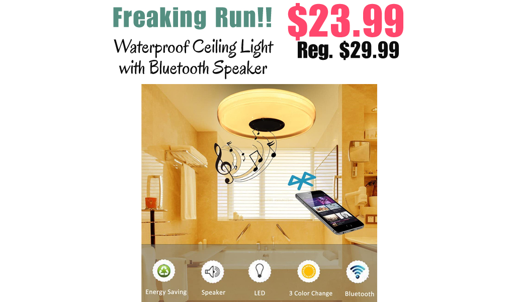 Waterproof Ceiling Light with Bluetooth Speaker Only $23.99 Shipped on Amazon (Regularly $29.99)