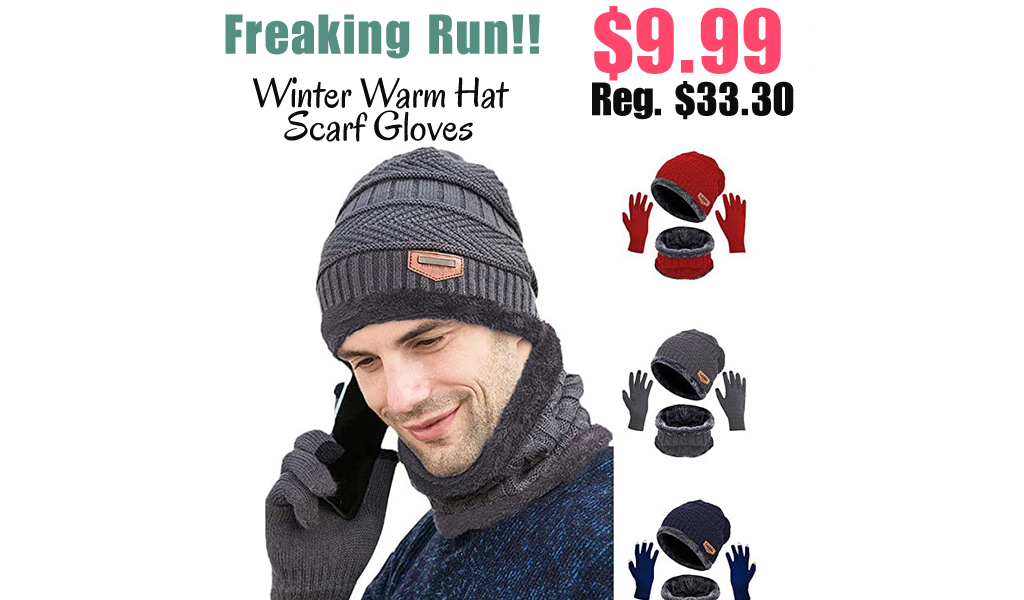 Winter Warm Hat Scarf Gloves Only $9.99 Shipped on Amazon (Regularly $33.30)