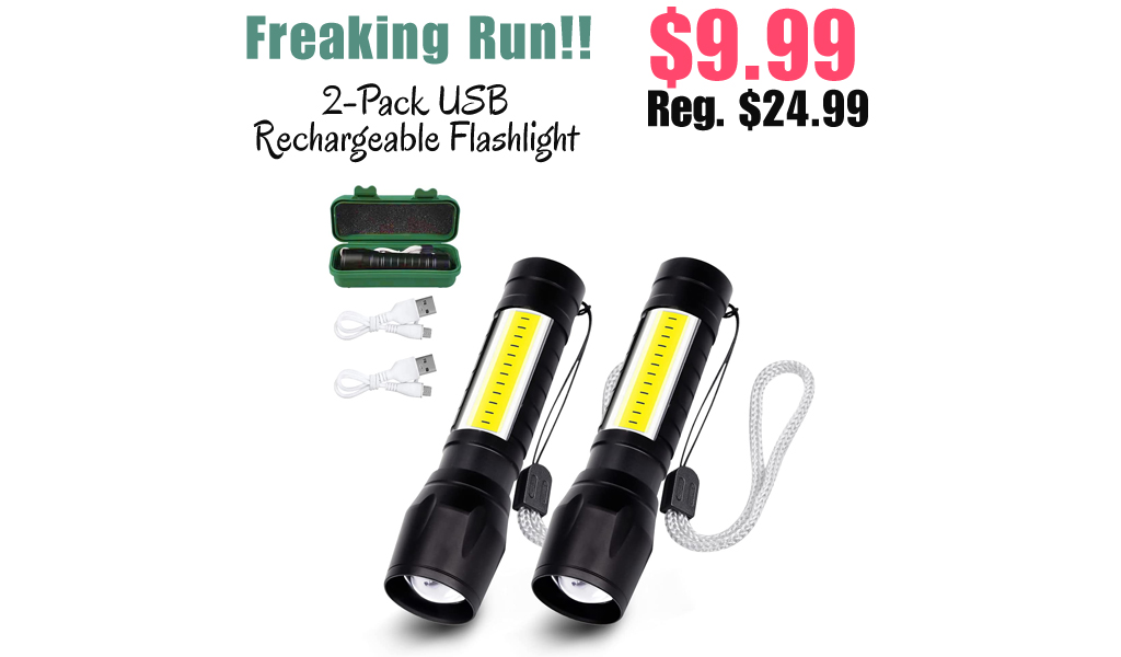 2-Pack USB Rechargeable Flashlight Only $9.99 Shipped on Amazon (Regularly $24.99)