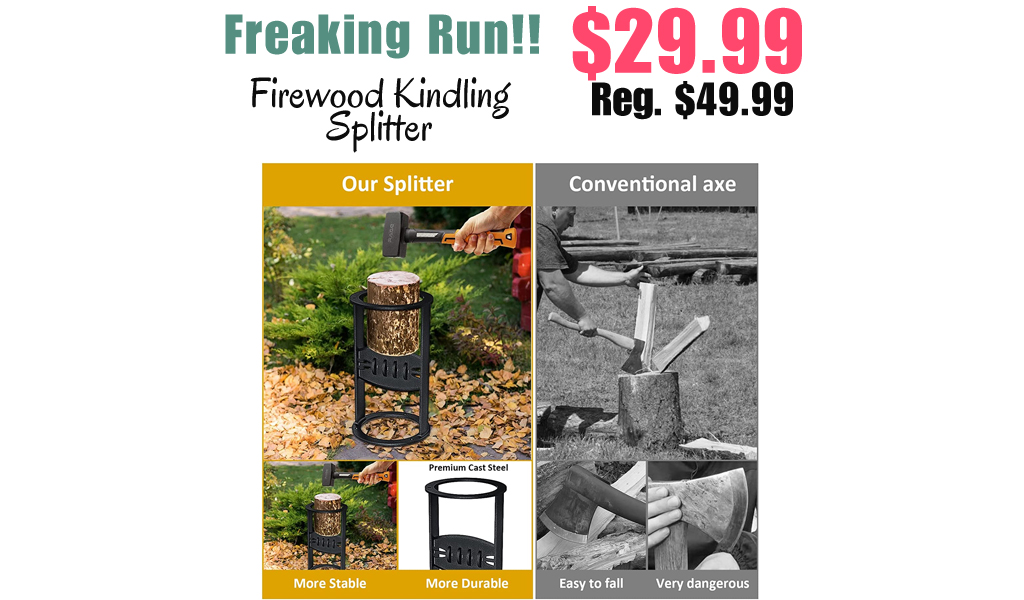 Firewood Kindling Splitter Only $29.99 Shipped on Amazon (Regularly $49.99)