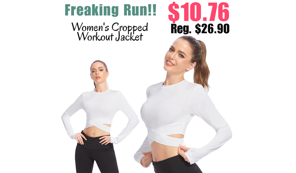 Women's Cropped Workout Jacket Only $10.76 Shipped on Amazon (Regularly $26.90)