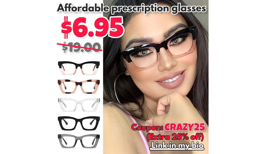 Prescription Glasses Only $6.95 Shipped (Regularly $34.95)
