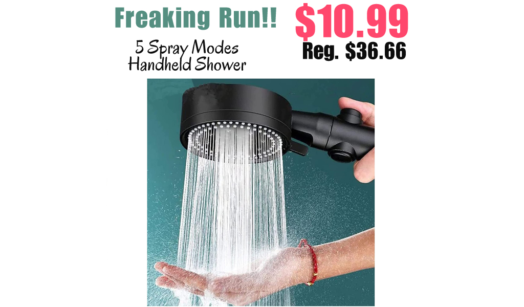 5 Spray Modes Handheld Shower Only $10.99 Shipped on Amazon (Regularly $36.66)