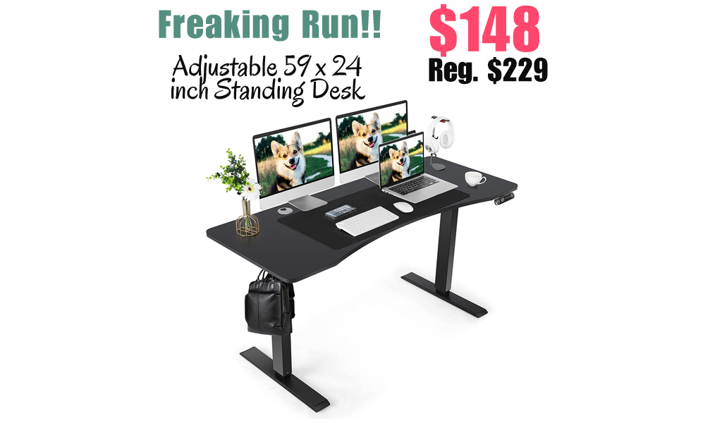 Adjustable 59 x 24 inch Standing Desk Only $148 Shipped on Amazon (Regularly $229)