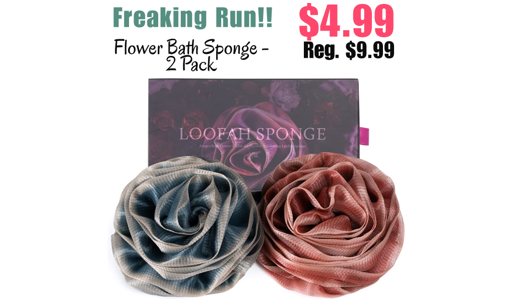 Flower Bath Sponge - 2 Pack Only $4.99 Shipped on Amazon (Regularly $9.99)