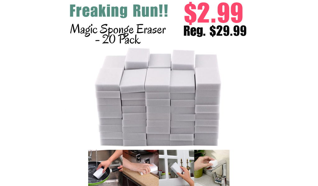 Magic Sponge Eraser - 20 Pack Only $2.99 Shipped on Amazon (Regularly $29.99)