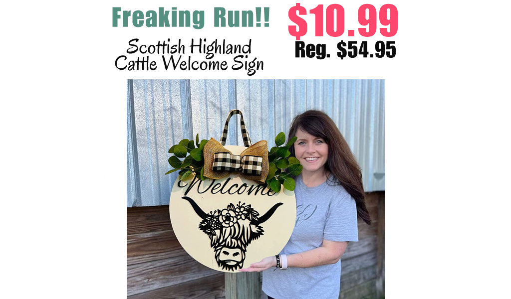 Scottish Highland Cattle Welcome Sign Only $10.99 Shipped on Amazon (Regularly $54.95)
