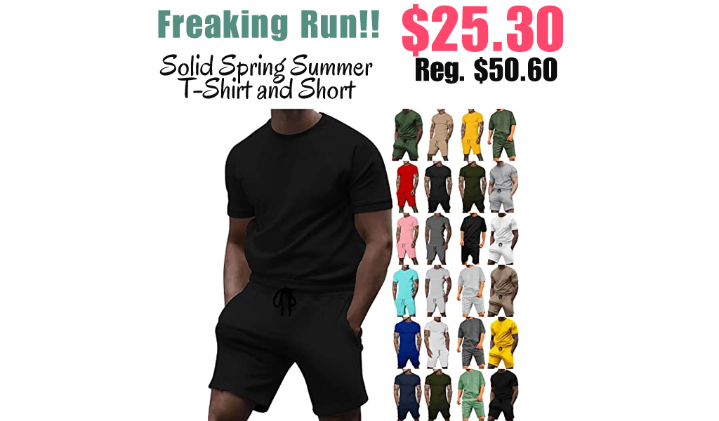 Solid Spring Summer T-Shirt and Short Only $25.30 Shipped on Amazon (Regularly $50.60)