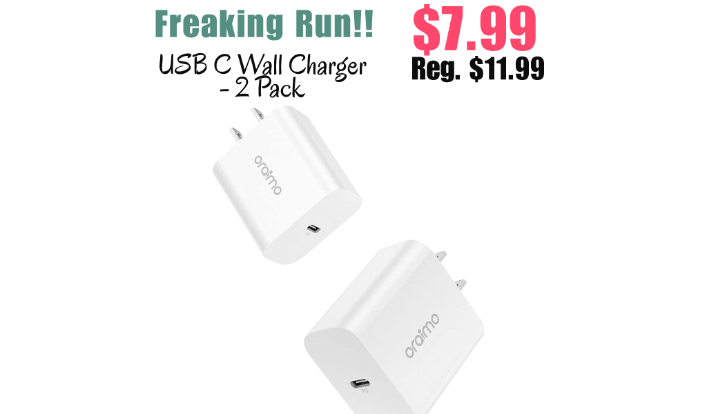 USB C Wall Charger - 2 Pack Only $7.99 Shipped on Amazon (Regularly $11.99)