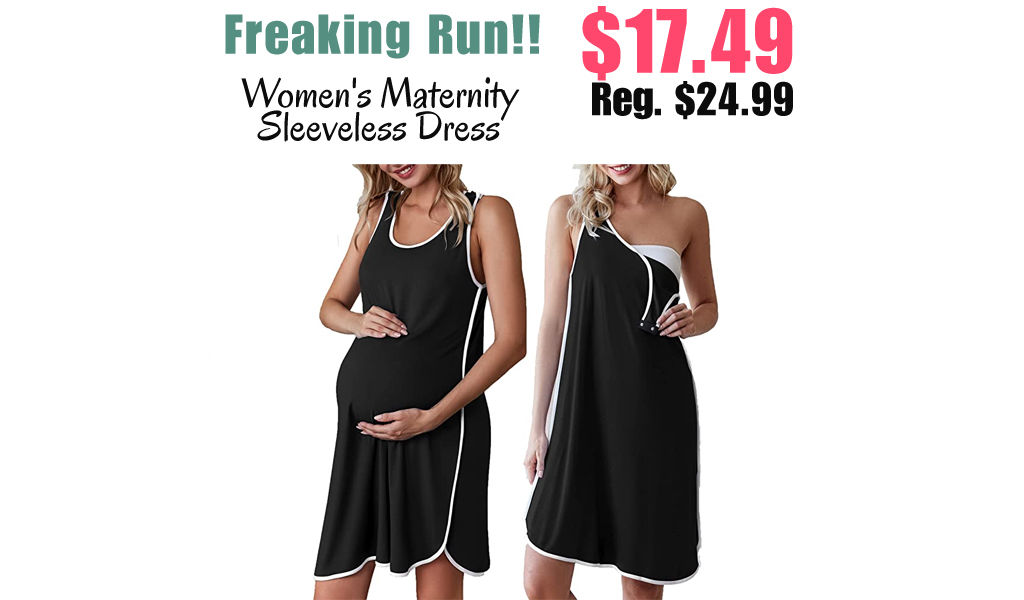 Women's Maternity Sleeveless Dress Only $17.49 Shipped on Amazon (Regularly $24.99)