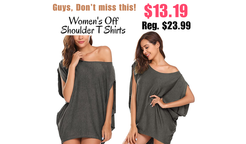 Women's Off Shoulder T Shirts Only $13.19 Shipped on Amazon (Regularly $23.99)