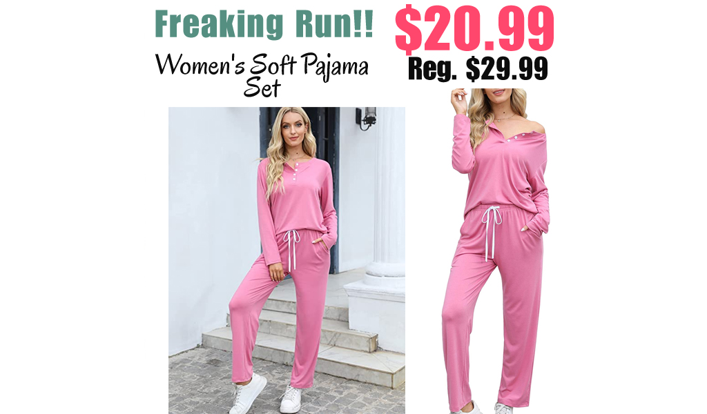 Women's Soft Pajama Set Only $20.99 Shipped on Amazon (Regularly $29.99)