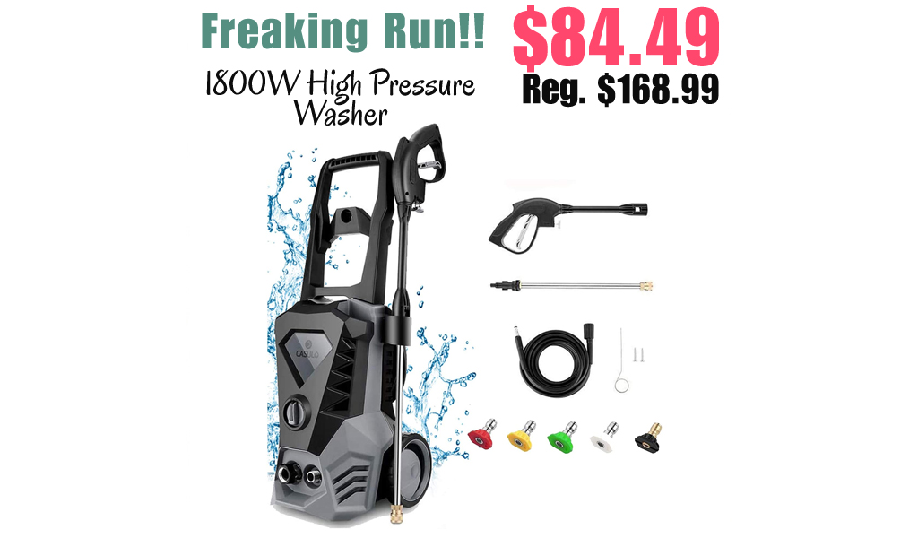 1800W High Pressure Washer Only $84.49 Shipped on Amazon (Regularly $168.99)