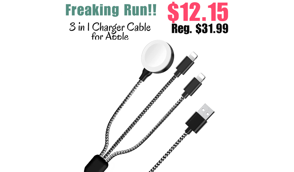 3 in 1 Charger Cable for Apple Only $12.15 Shipped on Amazon (Regularly $31.99)