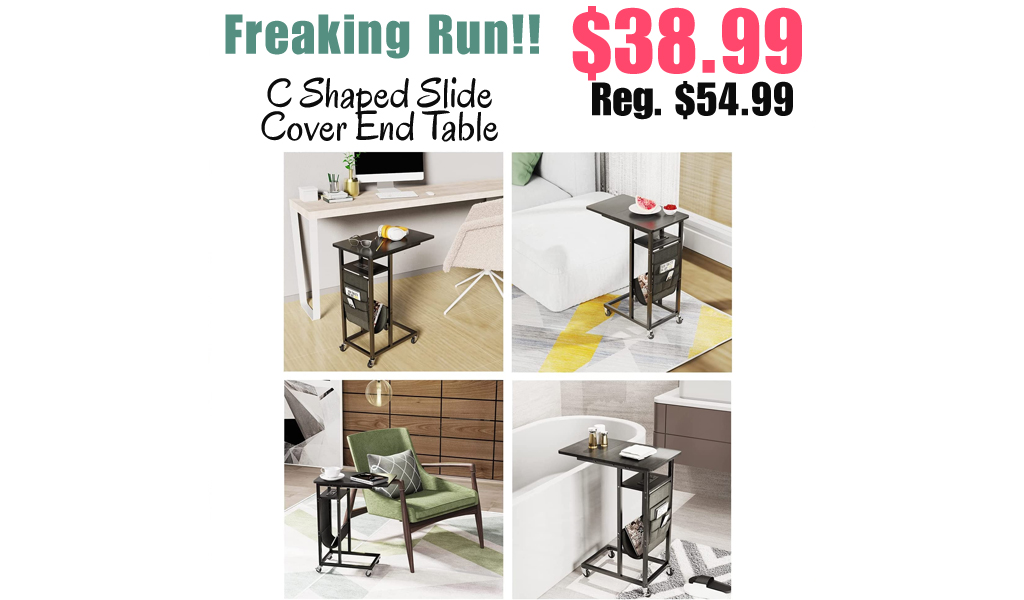 C Shaped Slide Cover End Table Only $38.99 Shipped on Amazon (Regularly $54.99)