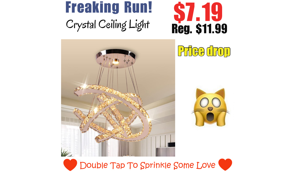 Crystal Ceiling Light Only $7.19 Shipped on Amazon (Regularly $11.99)