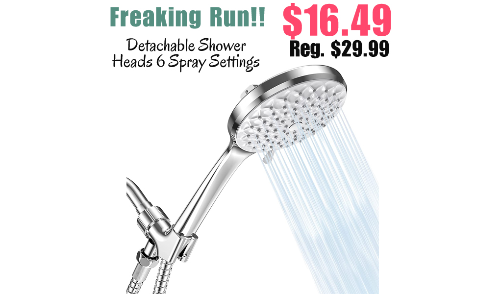 Detachable Shower Heads 6 Spray Settings Only $16.49 Shipped on Amazon (Regularly $29.99)
