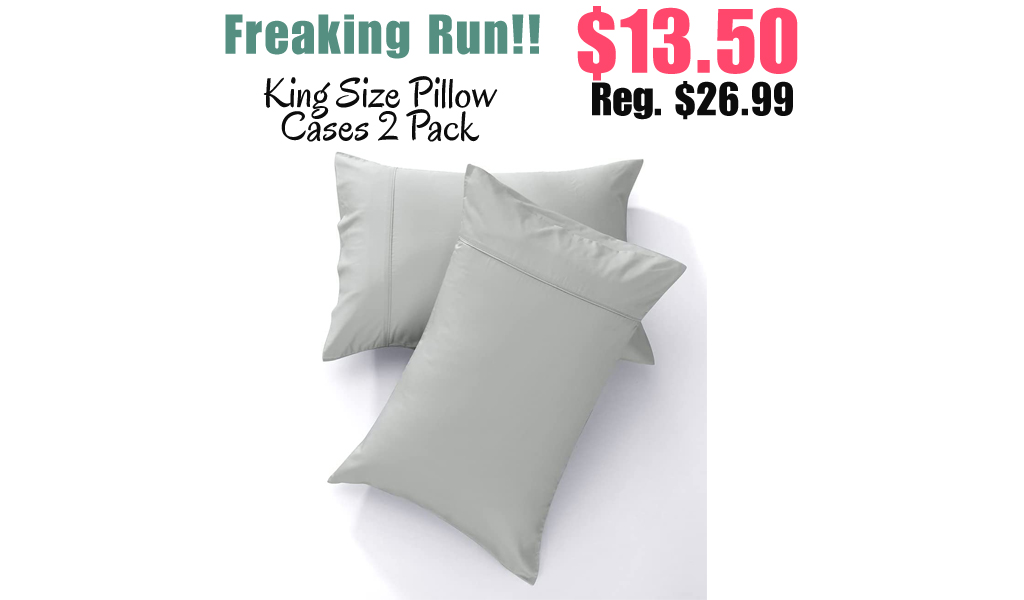 King Size Pillow Cases 2 Pack Only $13.50 Shipped on Amazon (Regularly $26.99)