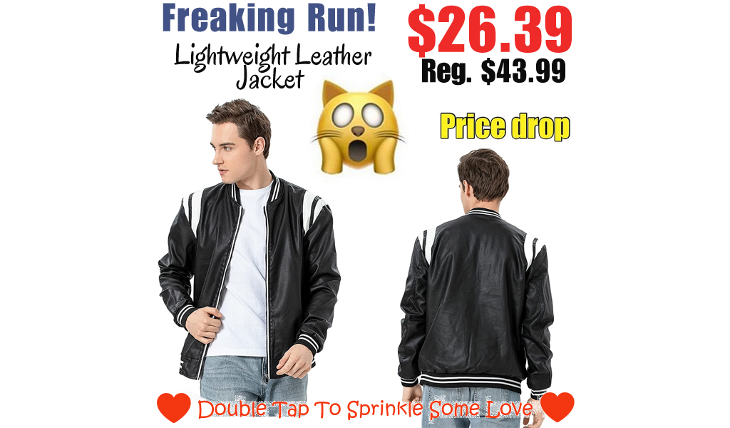 Lightweight Leather Jacket Only $26.39 Shipped on Amazon (Regularly $43.99)