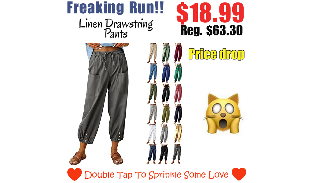 Linen Drawstring Pants Only $18.99 Shipped on Amazon (Regularly $63.30)