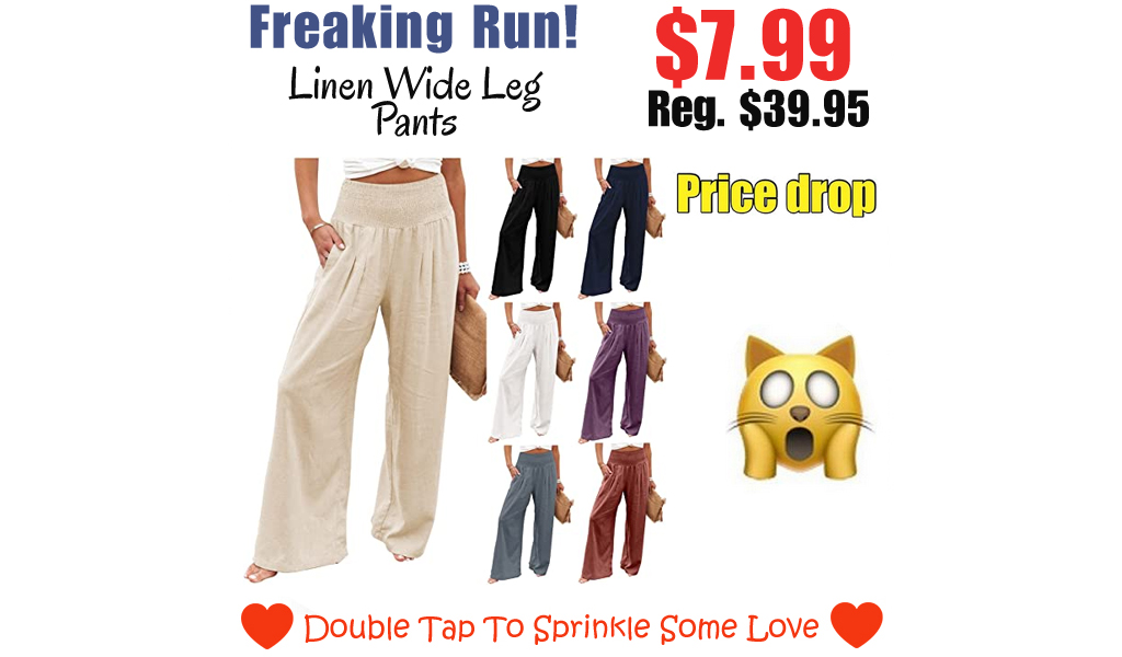 Linen Wide Leg Pants Only $7.99 Shipped on Amazon (Regularly $39.95)
