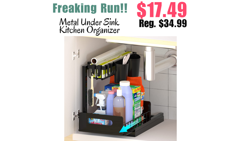 Metal Under Sink Kitchen Organizer Only $17.49 Shipped on Amazon (Regularly $34.99)