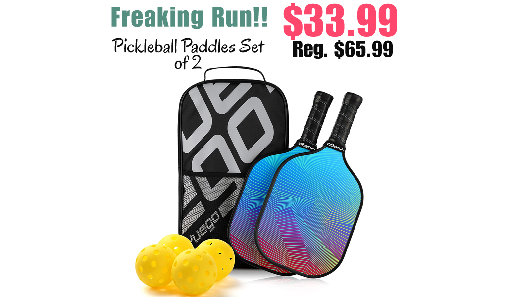 Pickleball Paddles Set of 2 Only $33.99 Shipped on Amazon (Regularly $65.99)
