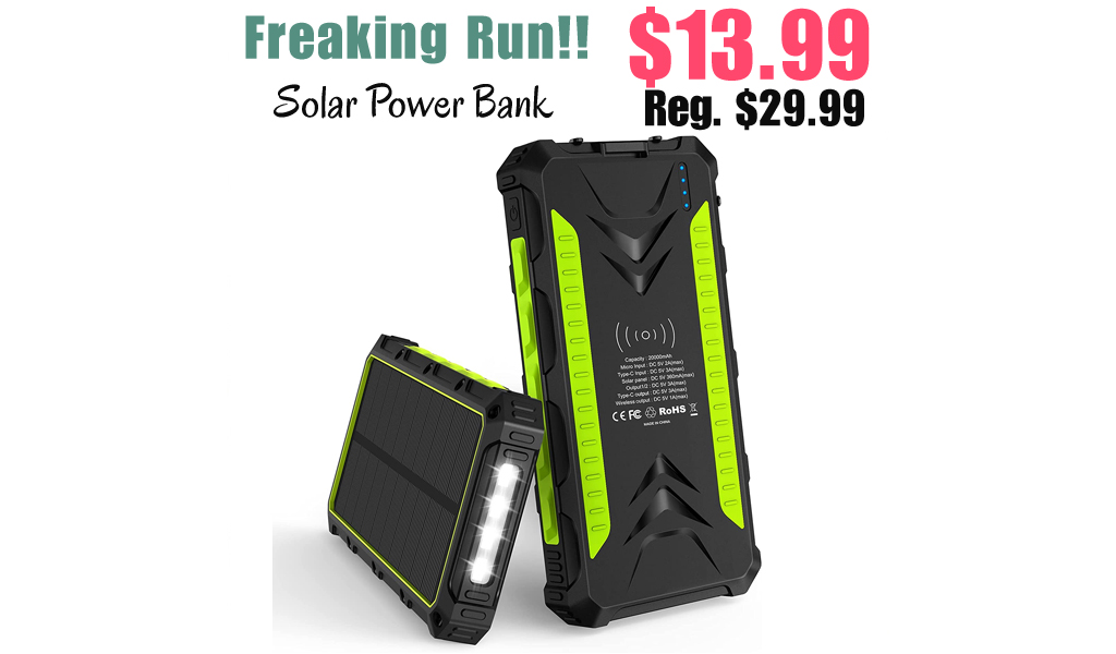 Solar Power Bank Only $13.99 Shipped on Amazon (Regularly $29.99)