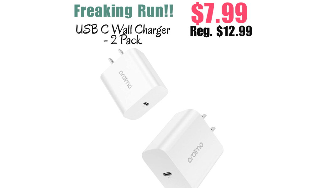 USB C Wall Charger - 2 Pack Only $7.99 Shipped on Amazon (Regularly $12.99)