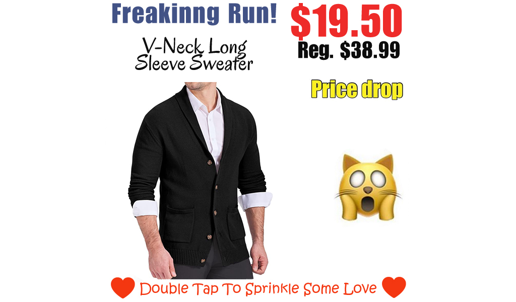 V-Neck Long Sleeve Sweater Only $19.50 Shipped on Amazon (Regularly $38.99)