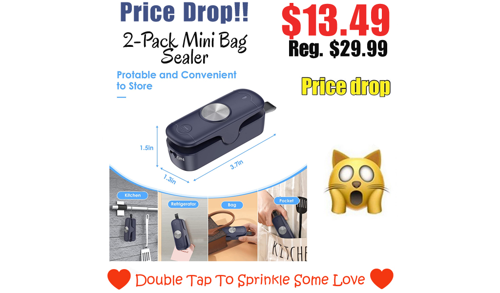 2-Pack Mini Bag Sealer Only $13.49 Shipped on Amazon (Regularly $29.99)