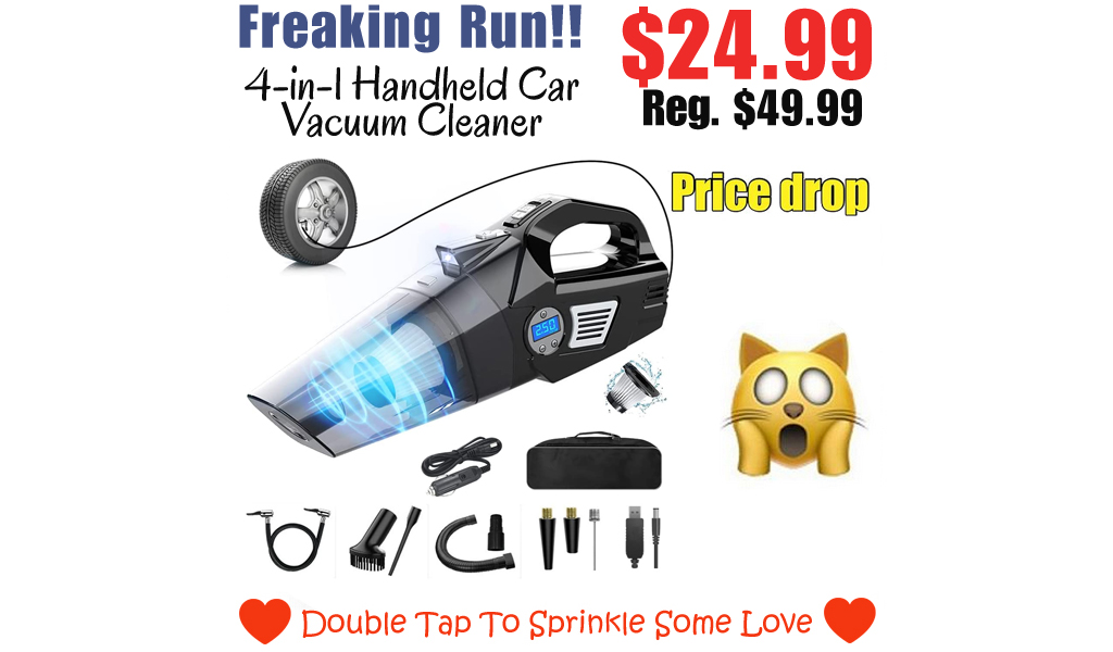 4-in-1 Handheld Car Vacuum Cleaner Only $24.99 Shipped on Amazon (Regularly $49.99)