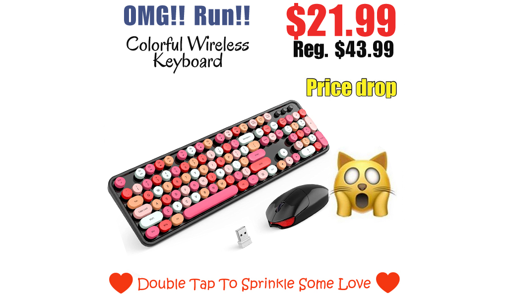 Colorful Wireless Keyboard Only $21.99 Shipped on Amazon (Regularly $43.99)