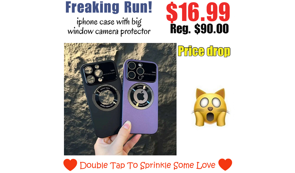 iphone case with big window camera protector Only $16.99 Shipped (Regularly $90)