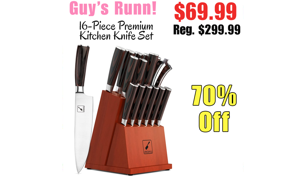 16-Piece Premium Kitchen Knife Set Only $69.99 Shipped on Amazon (Regularly $299.99)