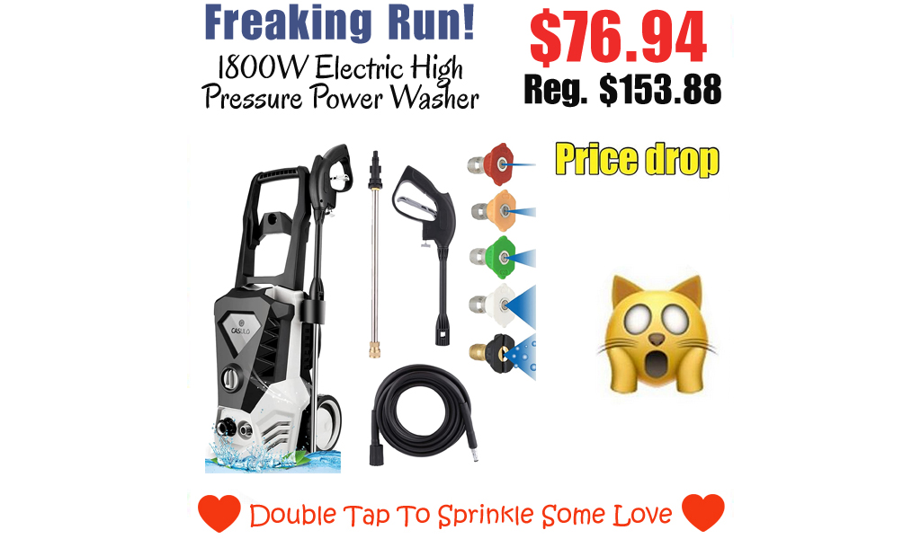 1800W Electric High Pressure Power Washer Only $76.94 Shipped on Amazon (Regularly $153.88)