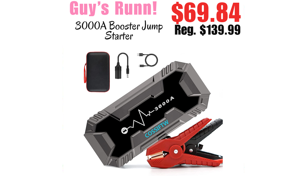 3000A Booster Jump Starter Only $69.84 Shipped on Amazon (Regularly $139.99)