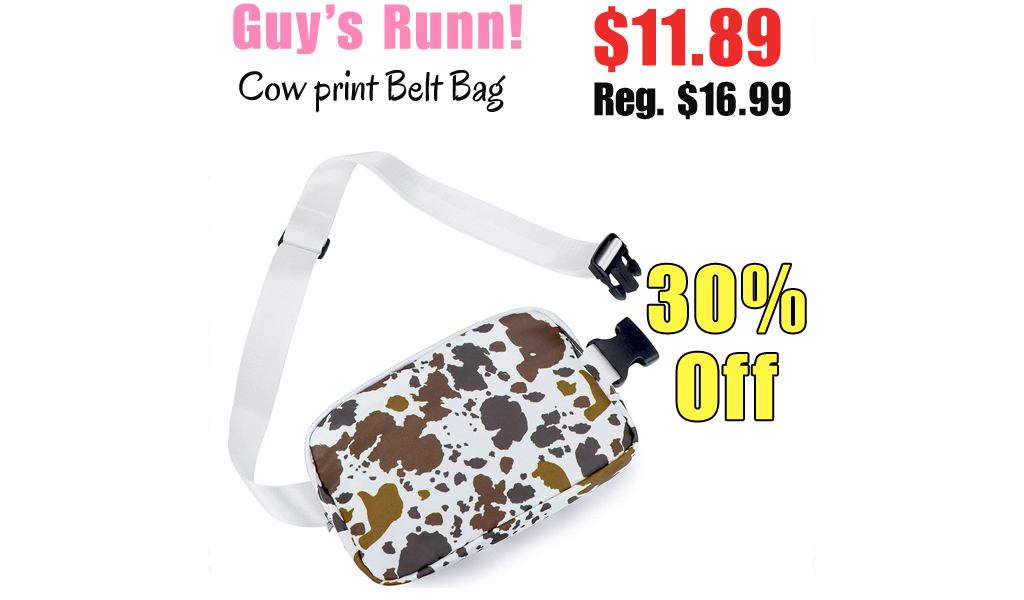 Cow print Belt Bag Only $11.89 Shipped on Amazon (Regularly $16.99)