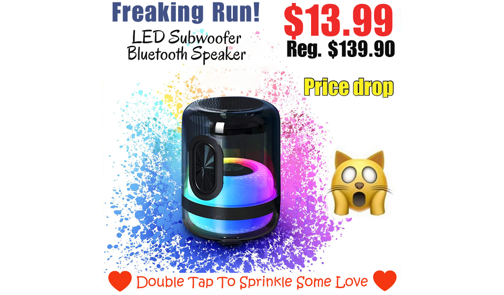 LED Subwoofer Bluetooth Speaker Only $13.99 Shipped on Amazon (Regularly $139.90)